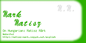 mark matisz business card
